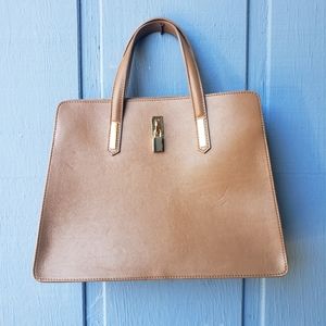 Beige Leather Bag made in Italy